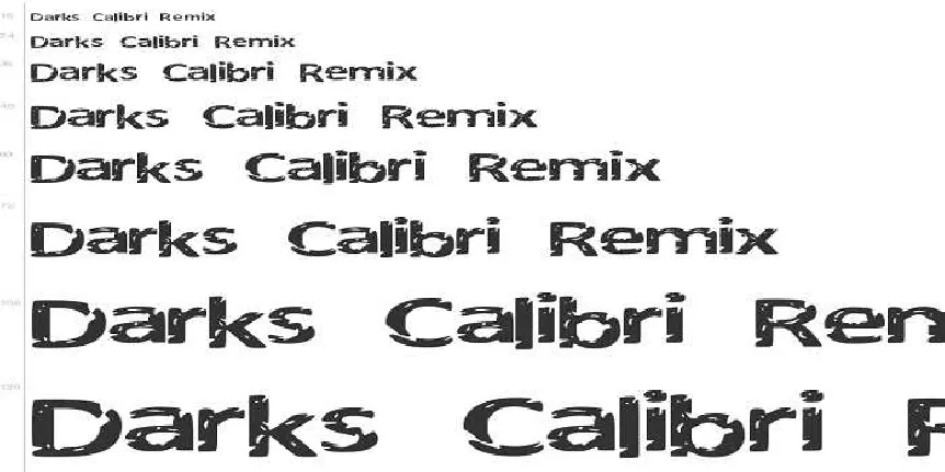 Darks Calibri Remix font