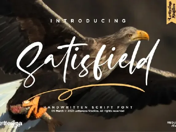 Satisfield Script font