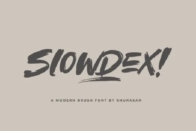 Slowdex font