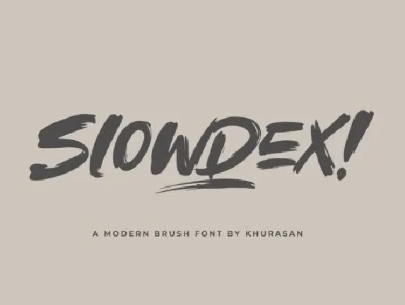 Slowdex font