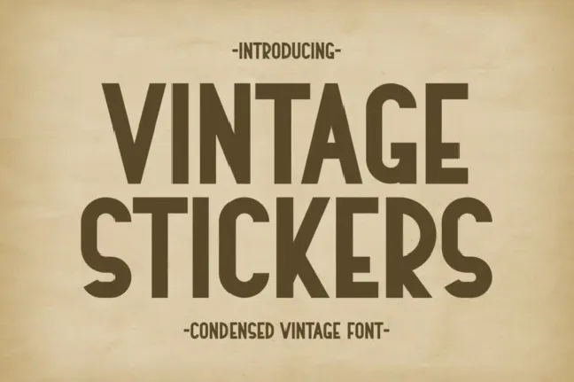 Vintage Stickers font