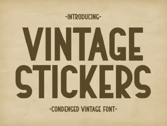 Vintage Stickers font