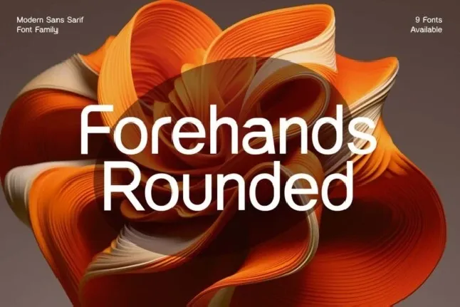 Forehands Rounded Family font