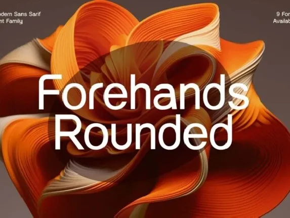 Forehands Rounded Family font