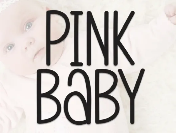 Pink Baby Display font