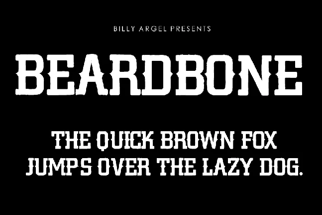 BEARDBONE PERSONAL USE font