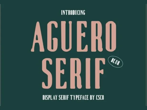 Aguero Serif Blur font