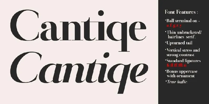 Cantiqe font