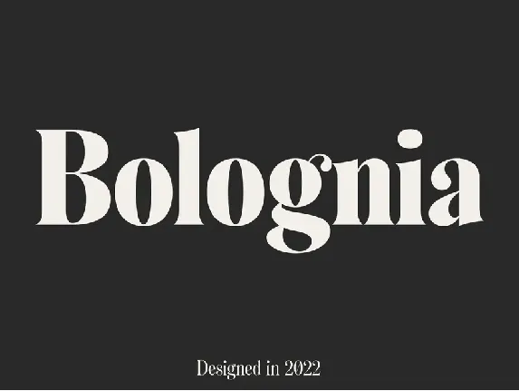 Bolognia Demo font