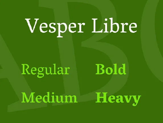 Vesper Libre font