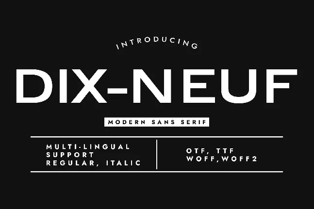 Dix-neuf font