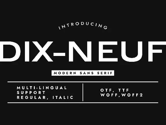 Dix-neuf font