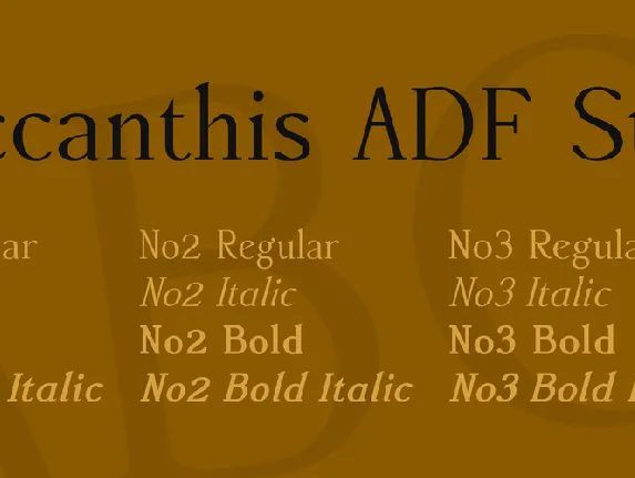 Accanthis ADF Std font