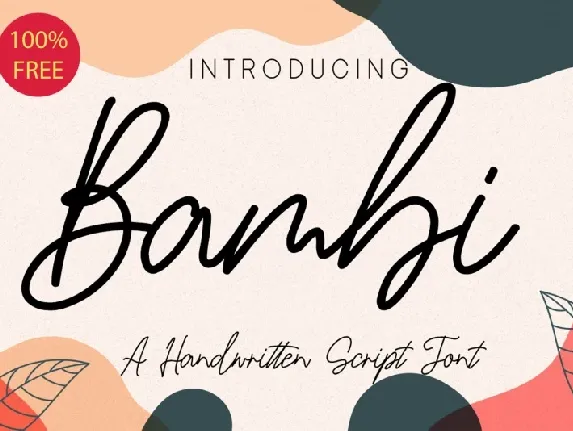 Bambi Handwritten Script font