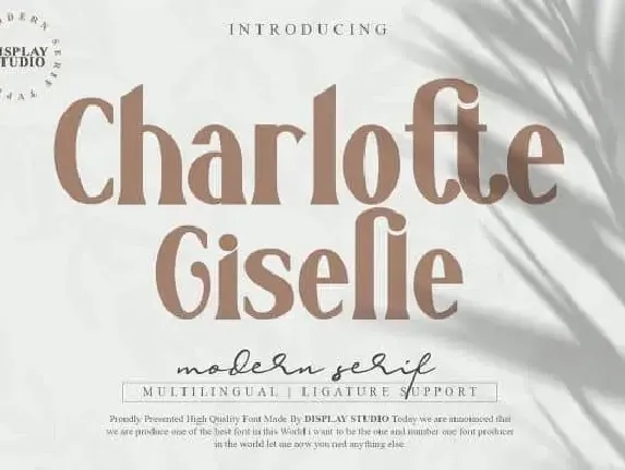 Charlotte Giselle Serif font