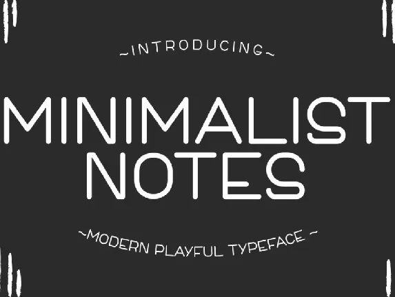 Minimalist Notes font