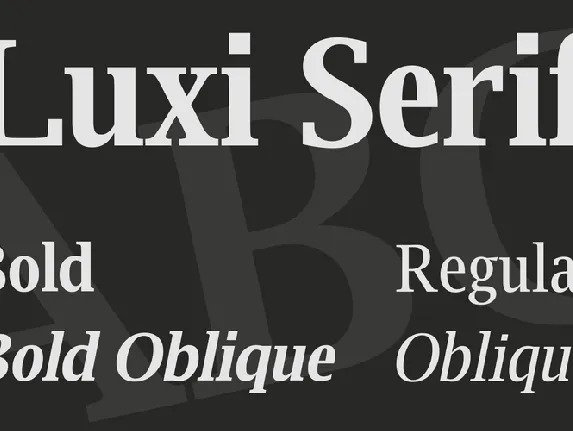 Luxi Serif font