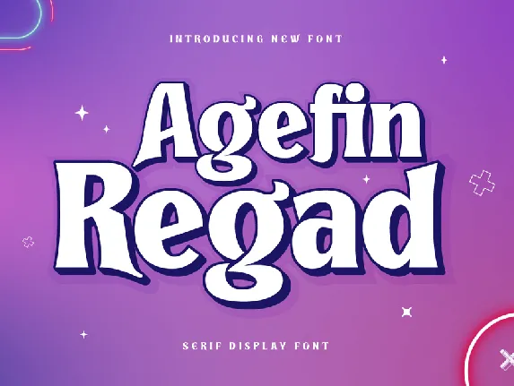 Agefin Regad trial font