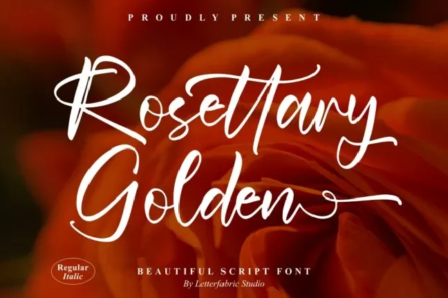 Rosettary Golden font