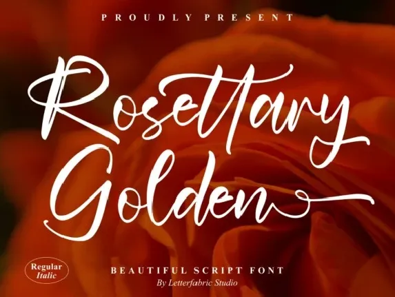 Rosettary Golden font