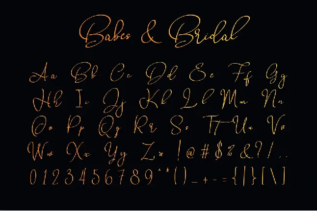 Babes & Bridal font