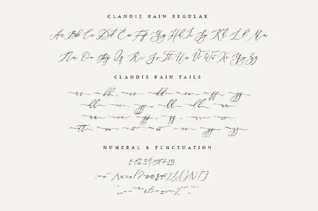 Clandie Rain Script font