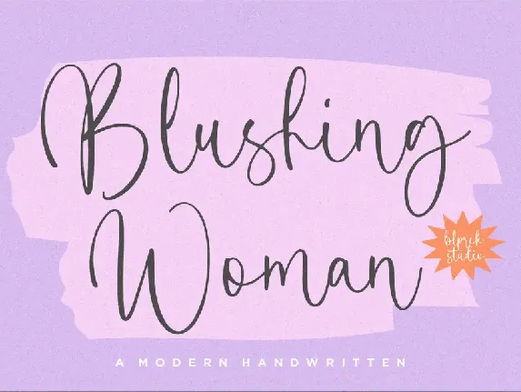 Blushing Woman font