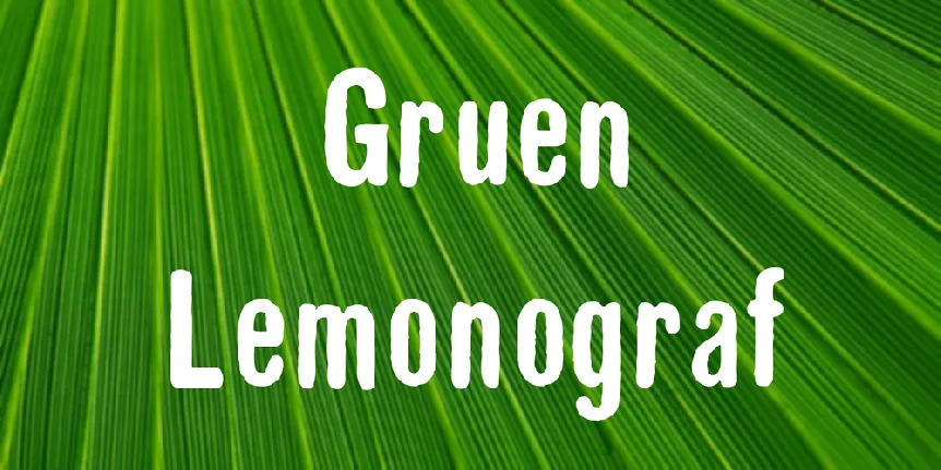 Gruen Lemonograf font