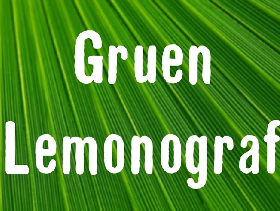 Gruen Lemonograf font