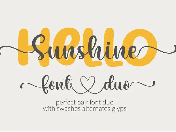 Hello Sunshine font