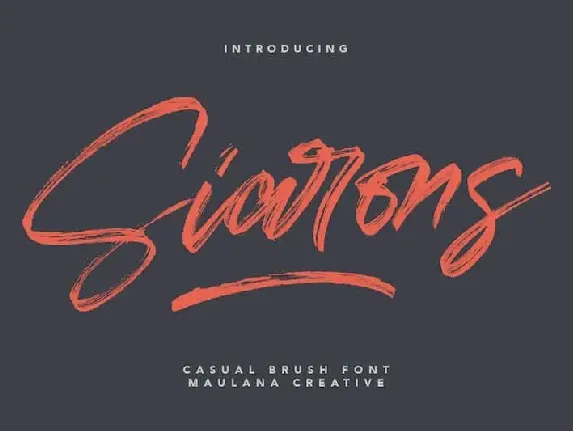 Siarons Brush font