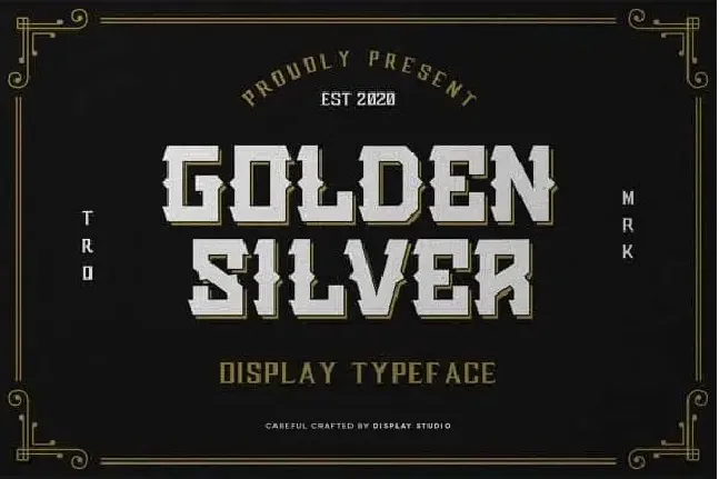 Golden Silver Display font