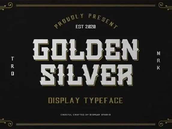 Golden Silver Display font