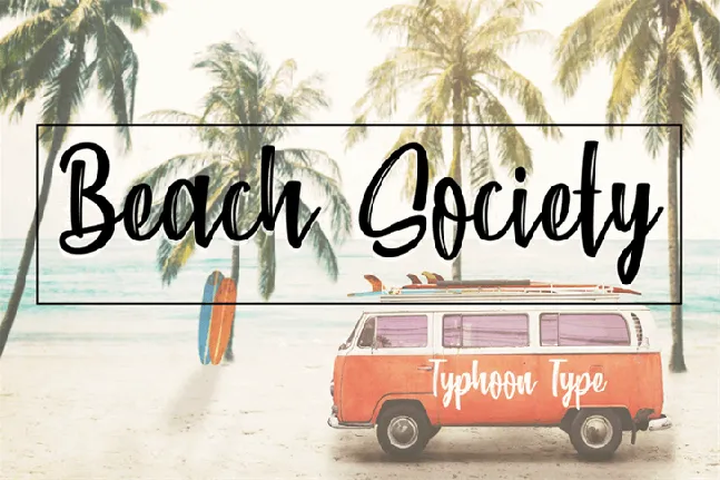 Beach Society Brush font