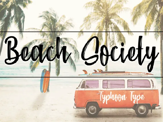 Beach Society Brush font