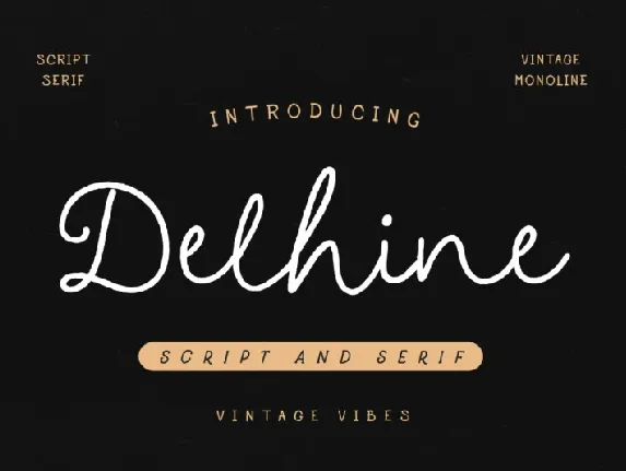 Delhine Vintage Script font