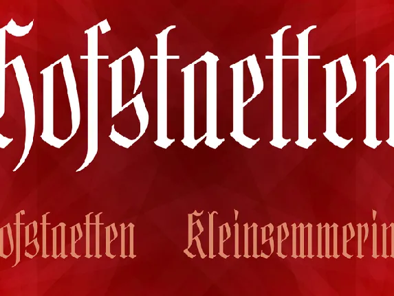 Hofstaetten font