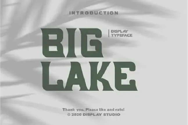 Big Lake Display font