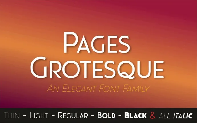 Pages Grotesque Family font