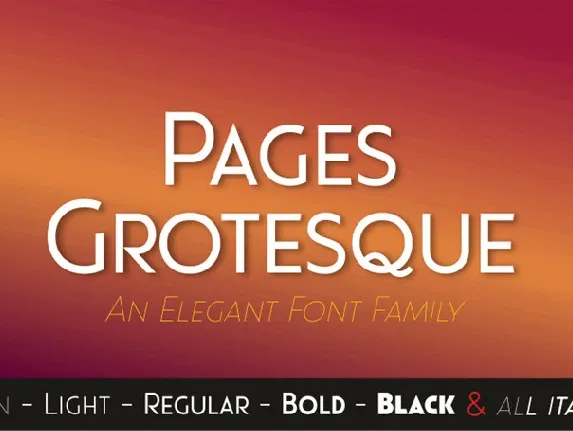 Pages Grotesque Family font