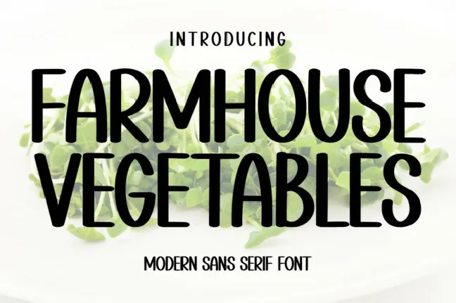 Farmhouse Vegetables font