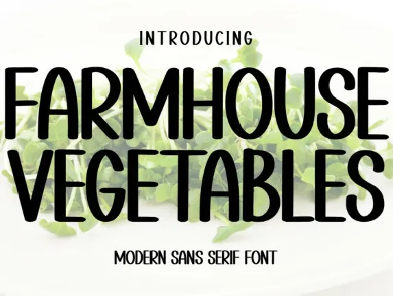 Farmhouse Vegetables font