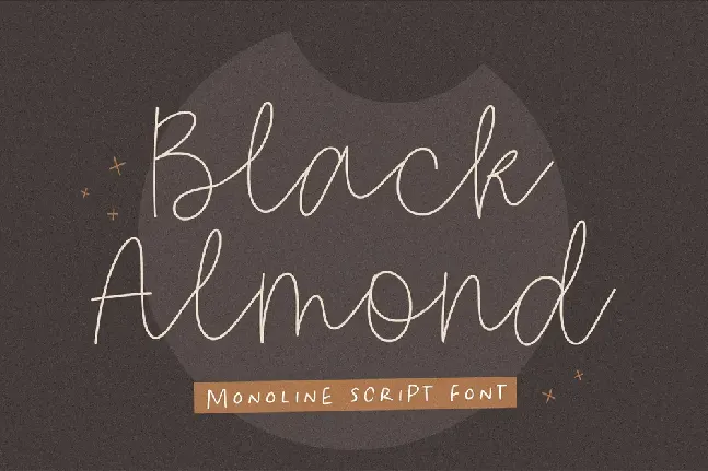 Black Almond font