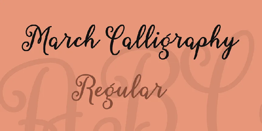 March Calligraphy font