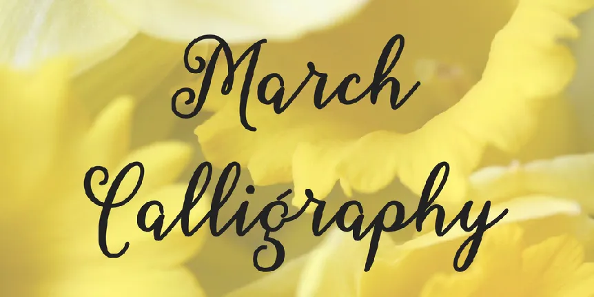 March Calligraphy font