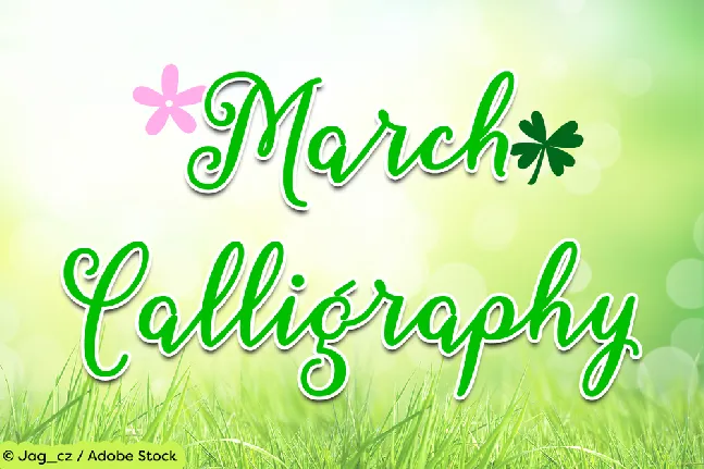 March Calligraphy font