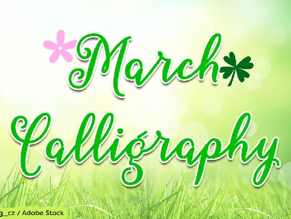 March Calligraphy font