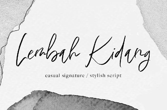 Lembah Kidang Signature font