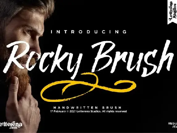 Rocky Brush font