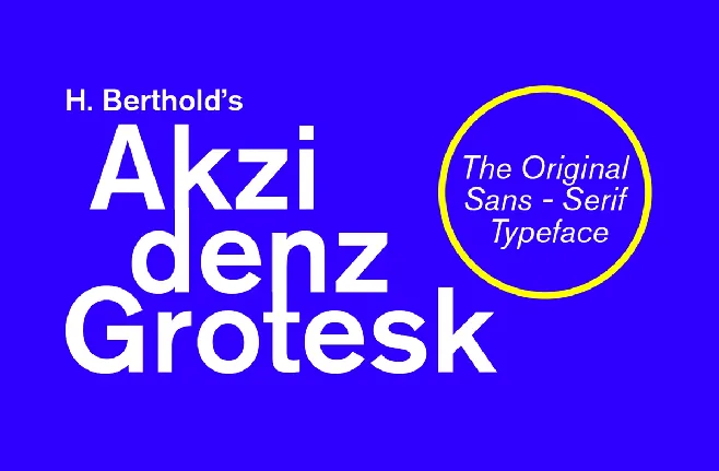 Akzidenz Grotesk font